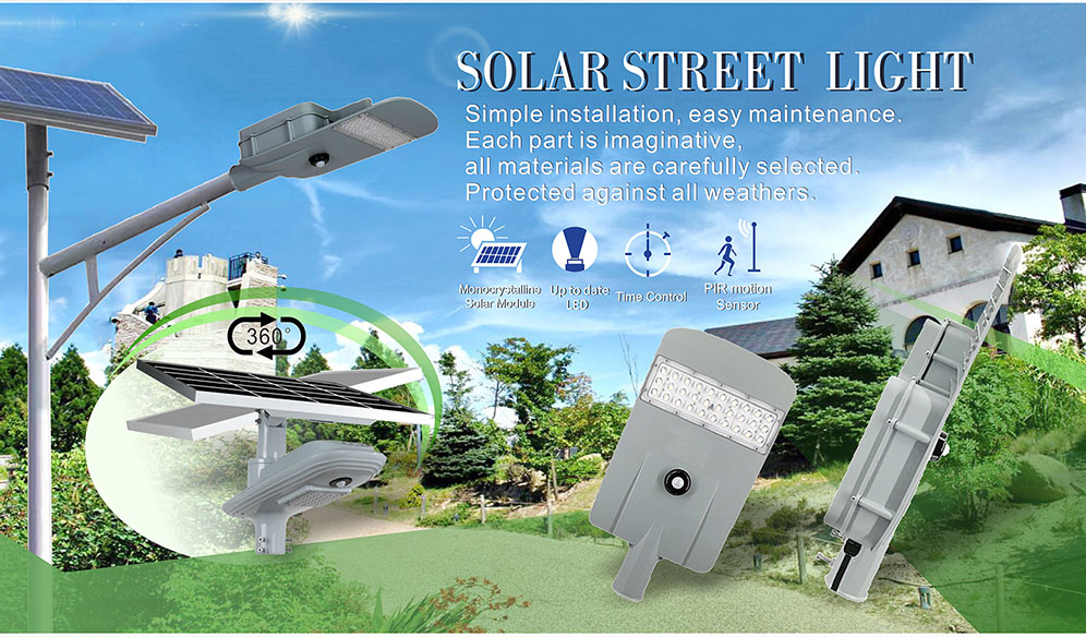 integrated solar street lights or split solar street lights 