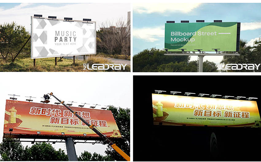 Solar Billboard Light Outdoor Roof Top Advertising Trivision