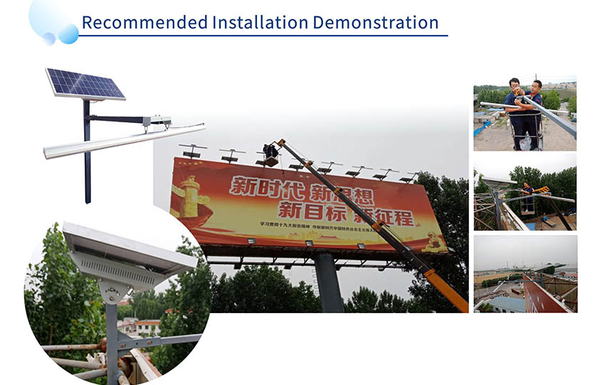 Solar Billboard Light Outdoor Roof Top Advertising Trivision