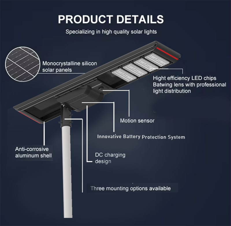 solar street light with lithium battery