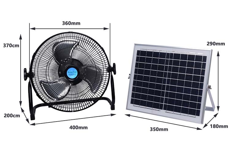 12 speed settings AC DC Rechargeable Floor Fan with USB