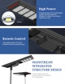 All-in-one High Quality High Wattage Solar Street Light 12.8V 615Wh All In One Solar Street Lamps Lamparas Solares Garden Road Solar Led Street Light