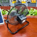 12W Rechargeable standing fan floor solar fan with solar panel Built-in lithium battery and USB solar rechargeable fan