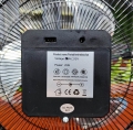 12W Rechargeable standing fan floor solar fan with solar panel Built-in lithium battery and USB solar rechargeable fan