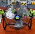 12W Rechargeable standing fan floor solar fan with solar panel Built-in lithium battery and USB solar rechargeable fan