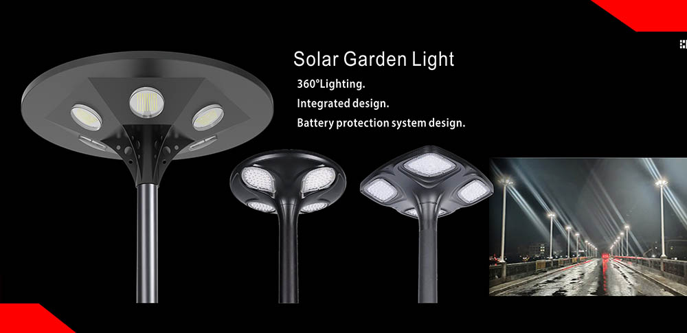 Integrated Solar Garden Light Design