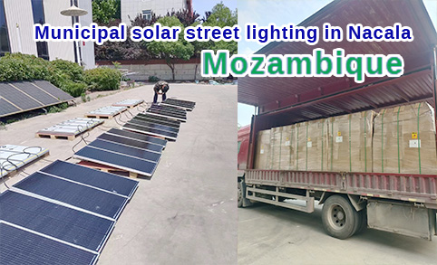 The Nacala project in Mozambique features approximately 400 solar powered street lights for municipal street lighting
